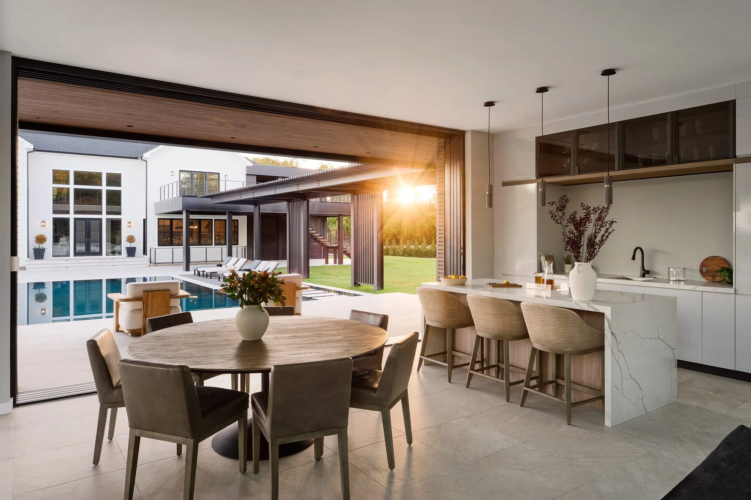 Potomac Pool House — Integrating Building With Landscape, view 14