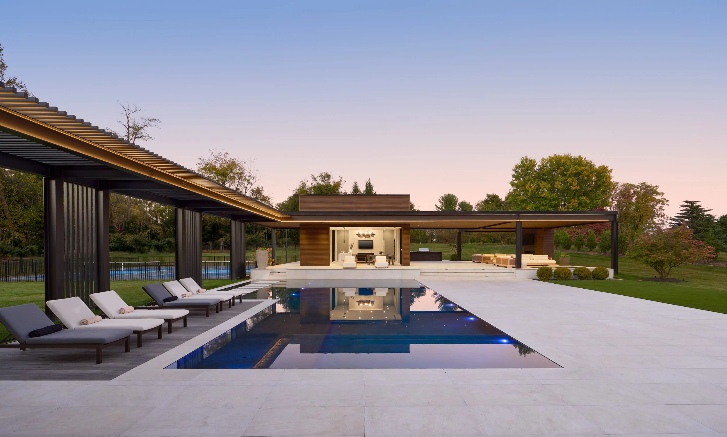Potomac Pool House — Integrating Building With Landscape, view 3